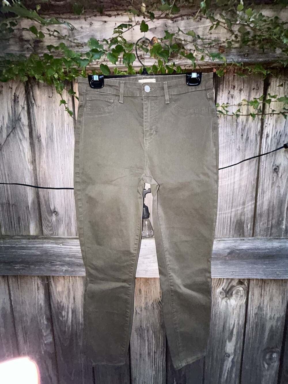 L'Agence Margot High Rise Skinny Olive Night Green Jeans Size 28